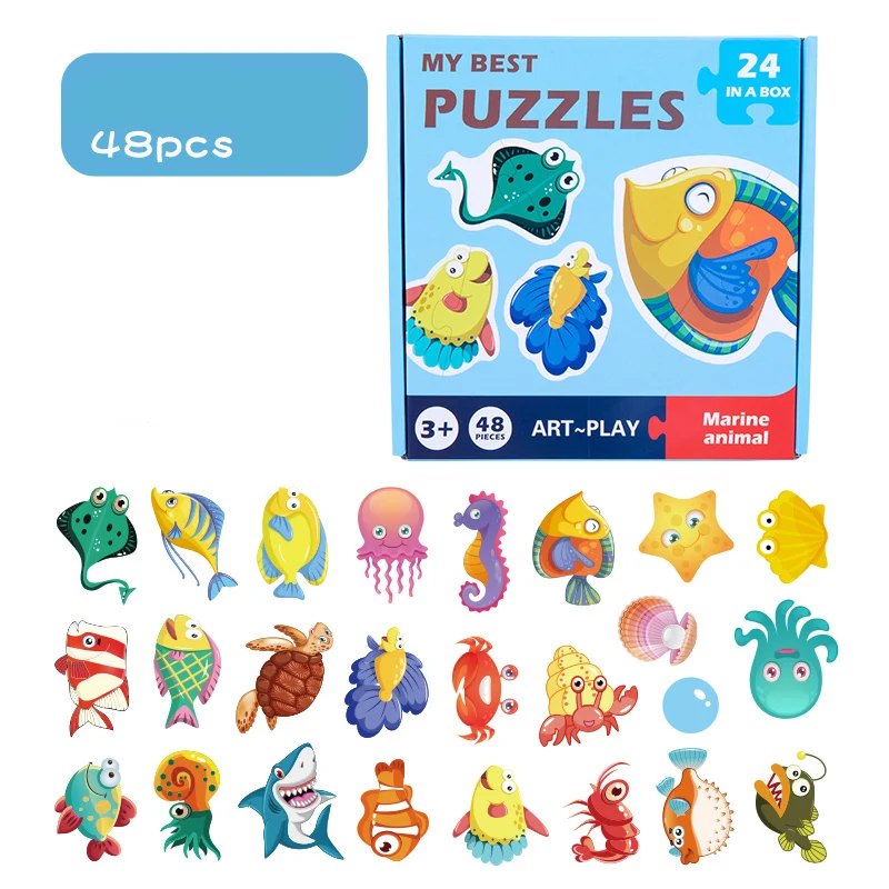 FREEGO Kids Brinquedos 3D Quebra-Cabeça Toddlers Jogos De Tabuleiro De  Correspondência Jigsaw Toys for Children , Pilar Dos Desenhos Animados  Early Educational Brain Christmas Gift