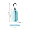 Distributeur de sacs à pop-up en silicone - bleu