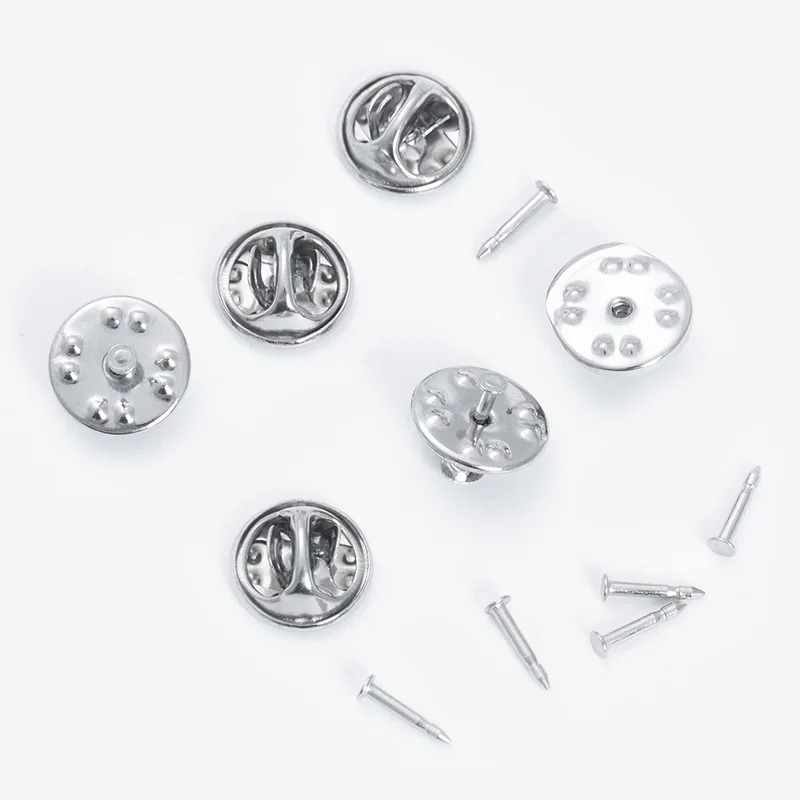 Wholesale Stainless Steel Butterfly Buckle Needle Spur Needle Nail Pins DIY Accessories Brooch Clutch Pin Backs