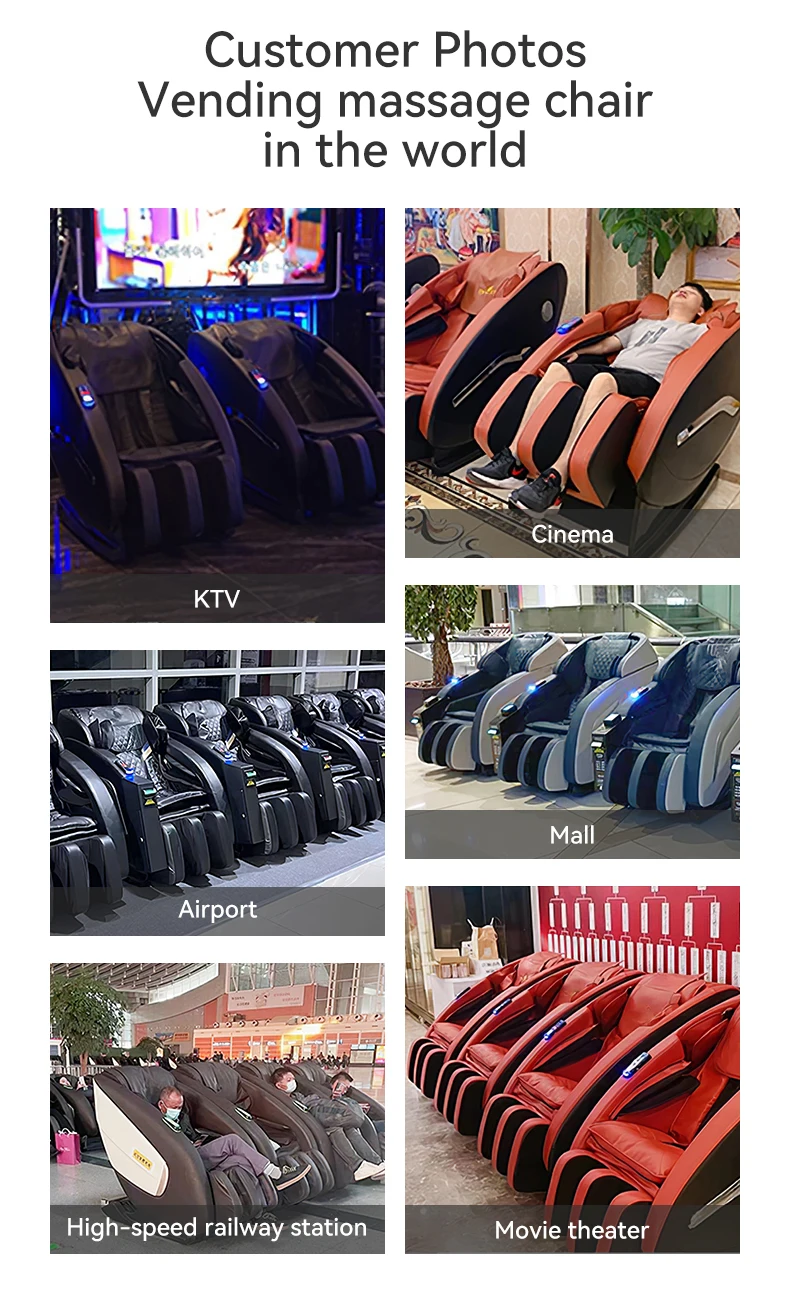 product guoheng business coin bill operated commercial 4d zero gravity full body vending massage chair with credit card machine-8