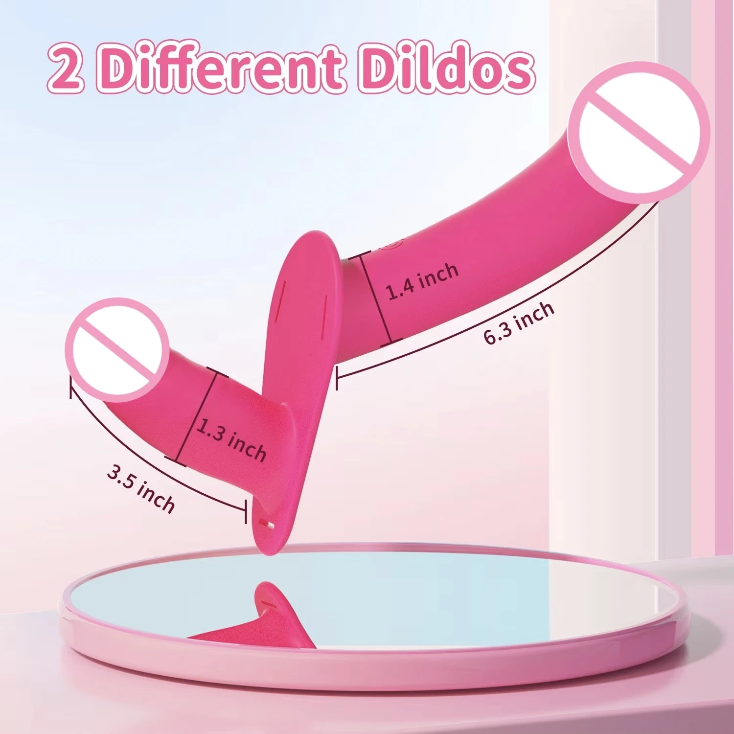Vibrateur Dildo en Silicone à Télécommande Portable 10 Modes, Double Dildo en Silicone pour Femme et Couple, Jouets Sexuels pour Adultes