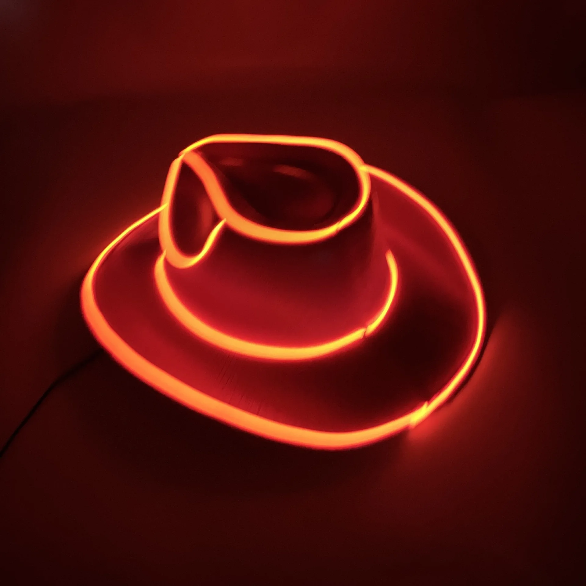 2024 Flashing Light Up Cowboy Hat Led Neon Cowboy Hat For Wedding ...