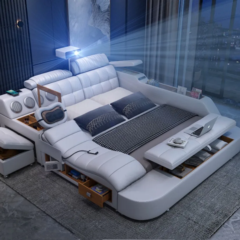 Multifunctional Massage Bed Modern Tatami Bed King Bed Bedroom