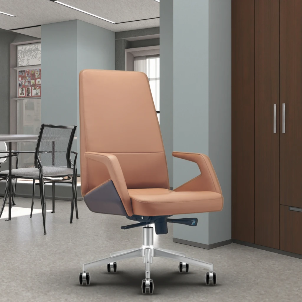Ergonomic Managers Chair Contoured Lumbar Support Quick Assembly Design Commercial Installation 5
