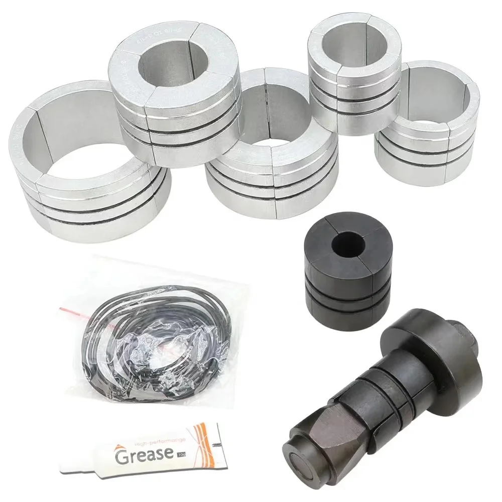 Hydraulic Exhaust Pipe Expander, 1-5/8" To 4-1/4" Size, 10 T Pedal Pump Included With 4 Dies, 2 Storage Cases For Copper Aluminum Tubes In Car Repairing | US