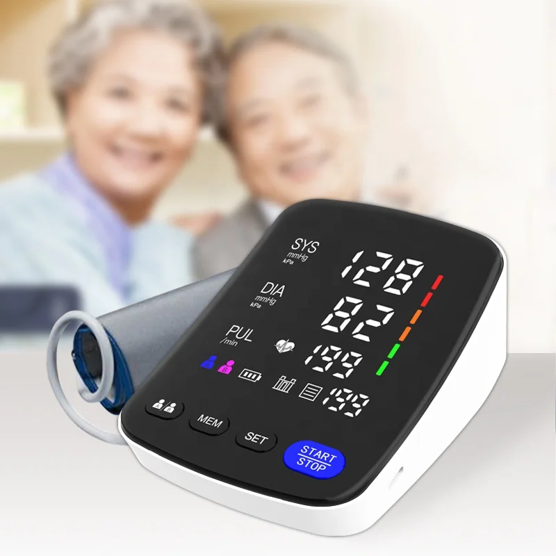 LED Curved Screen CE ISO Approved Factory OEM BP Monitor Automatic BP Machine Electric Digital Upper Arm Blood Pressure Monitor