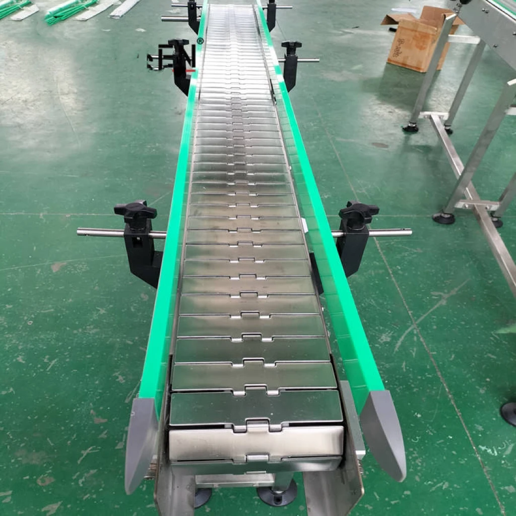 Multi Plastic Chain Conveyor Flex Chain with Pushers Plastic Chain Table Top Slat Substitute Conveyor
