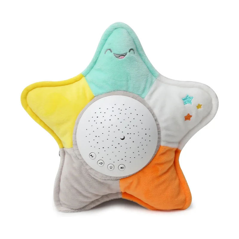 Custom Toy Kids Soft Sleep Led Night Lamp Stuffed Animal Plush Toys With Music Night Light Star