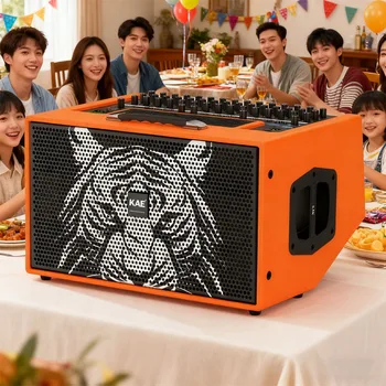 Powered Party Active Speaker 8 Inch 500W Bluetooth with Mic Subwoofer for Outdoor Stage Home Karaoke Hifi Audio Sound Equipment