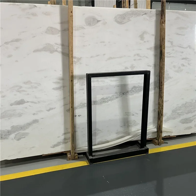 แผ่นหินอ่อนสีขาวไบอันโค ไรโน่ แบบขายโดยตรงจากโรงงาน สำหรับขาย แผ่นหินอ่อนสีขาวไรโน่แบบจับคู่ (Bookmatched) สำหรับติดผนัง