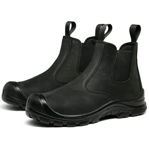 Zstep Black Color Safety Boots Industrial Safety Boots Timberlland Industrial Oil and Gas Resistant Zip Side Industrial