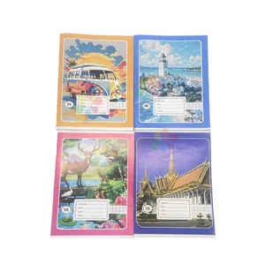 Custom Design Saddle Stitched Exercise Book with Full Cover Print Inner Page Custom and Paper GSM Options for Factory OEM Orders