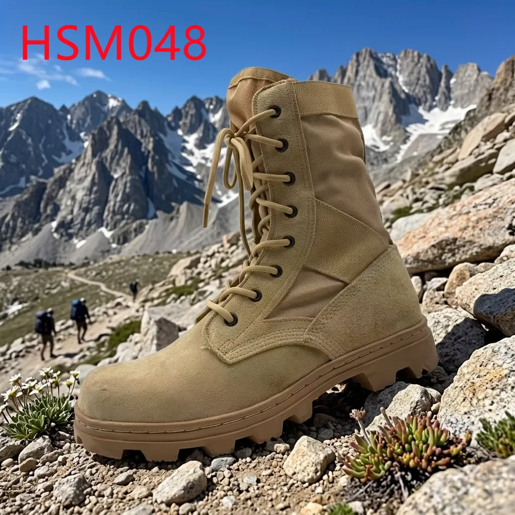 HY,Hill Crossing Aggressive Traction Vulcanized Mold Sole Combat Boots High Waterproof Platform Design Tactical Gear BootsHSM048