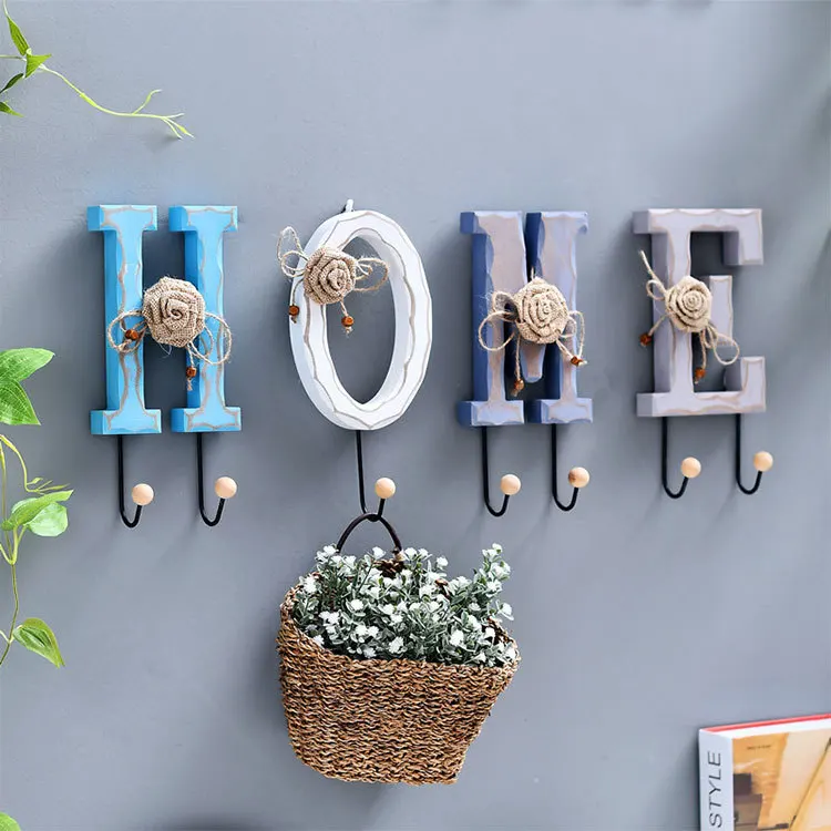 Factory Price HOME LOVE Key Holder for Wall Decoration Room Hangers Letters Key Coat Clothes Towel Hook Hat Bag Holder
