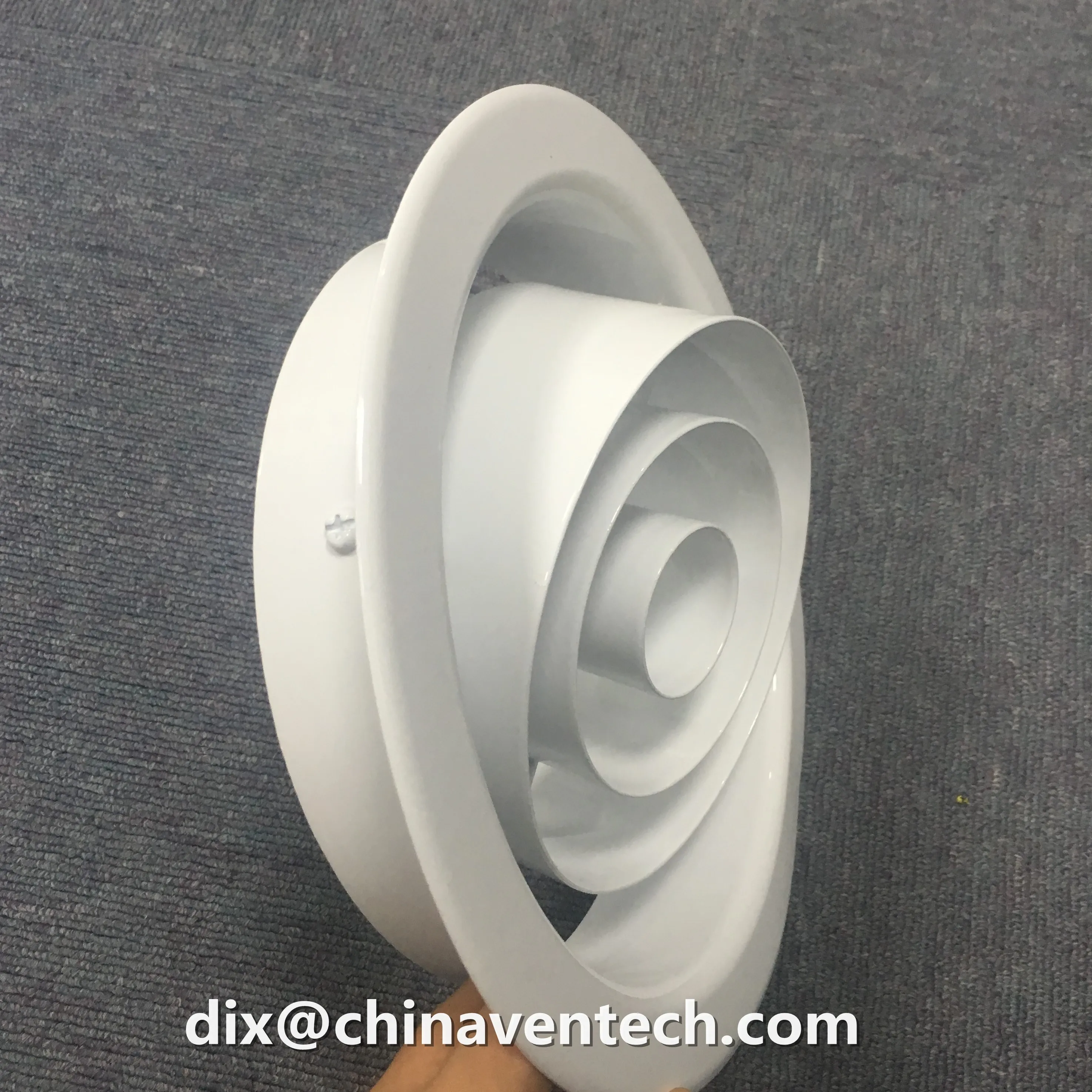 Hvac Air Ceiling Vents Aluminum Adjustable Round Ring Jet Air Diffuser for Ventilation System