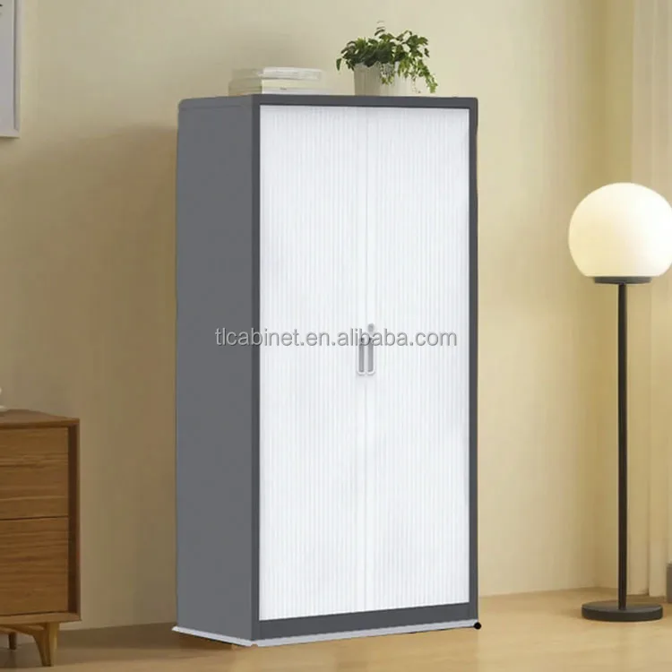 Tambour Door Cabinet with Lock File Cabinet Thickened Tambour Door Locker