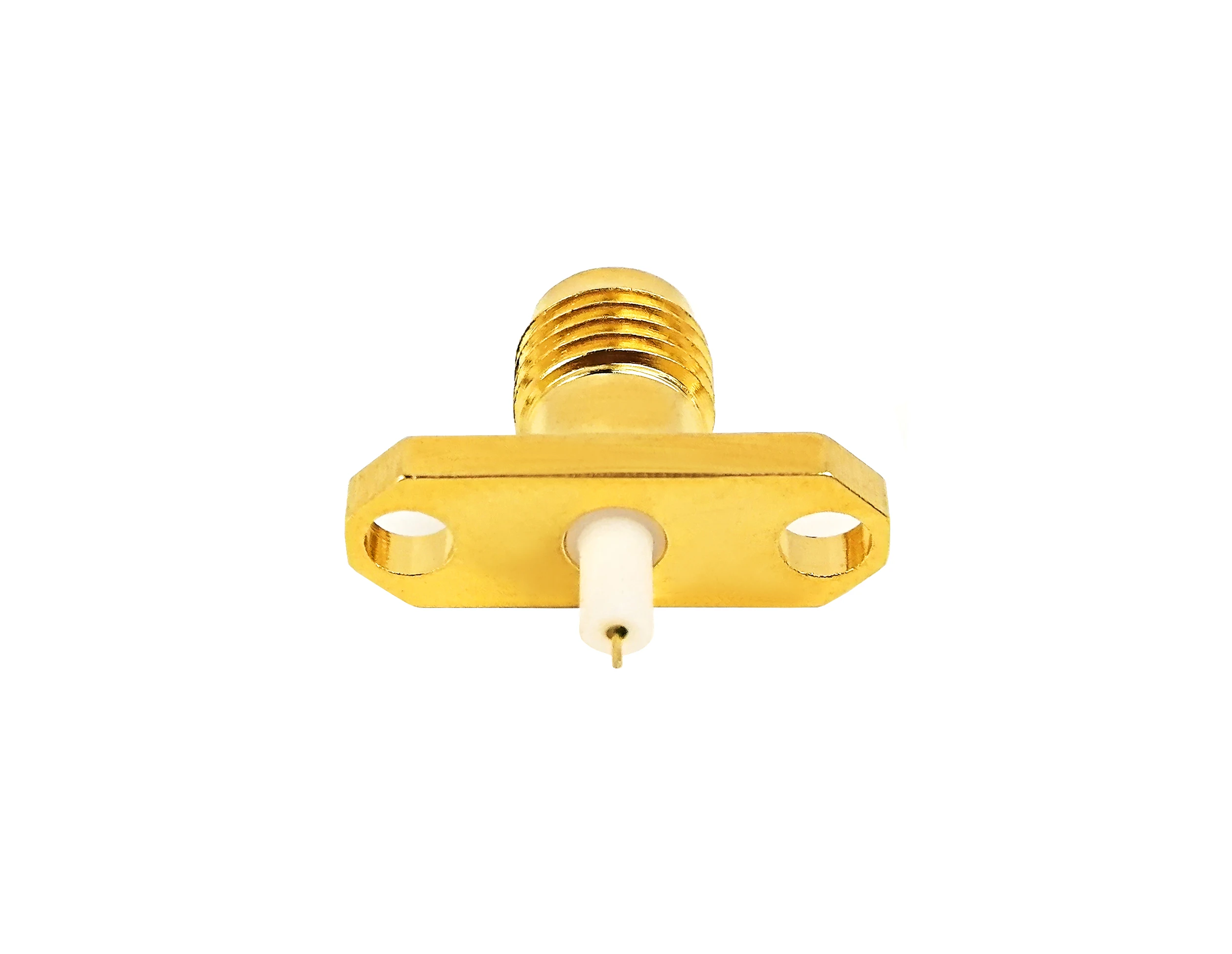 SMA Gold plated  sma female jack 2 hole flange pcb conector rf coaxial connectors supplier