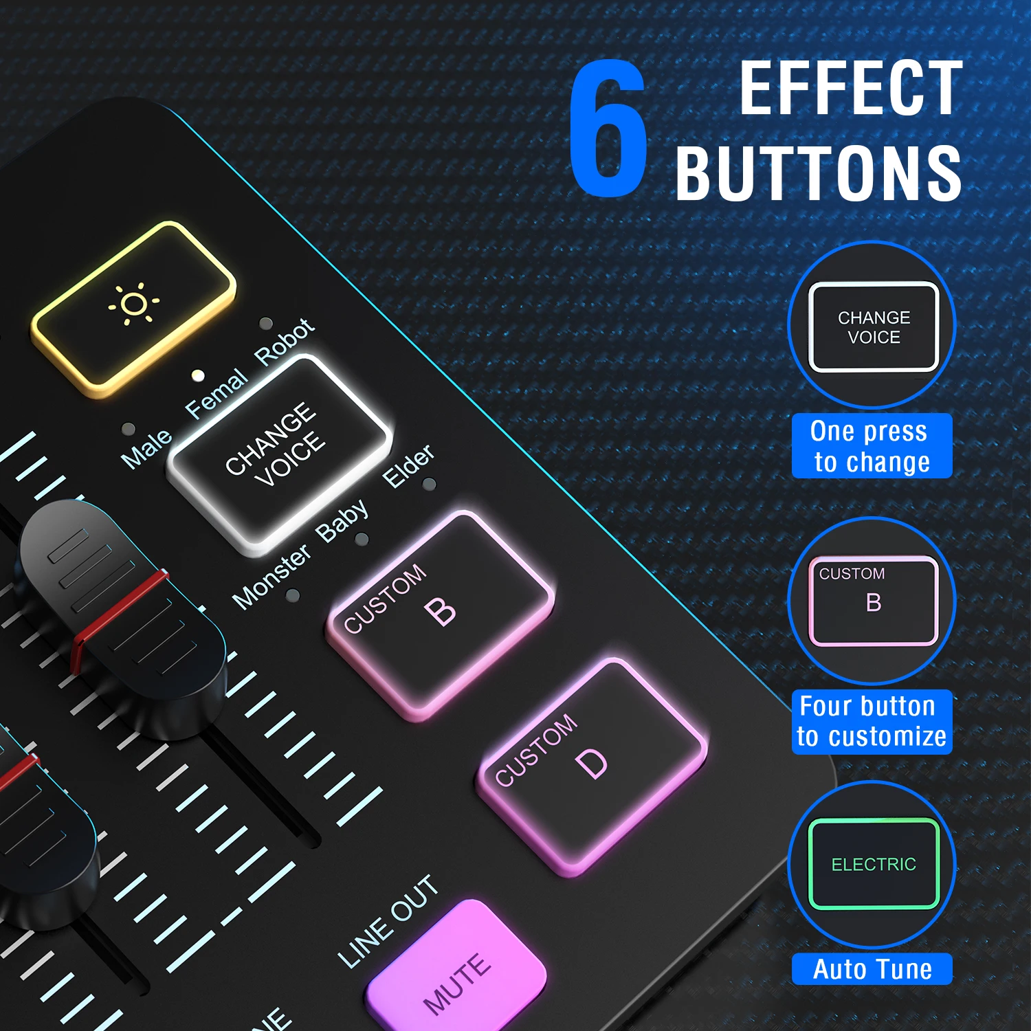 For Fifine SC3 XLR Podcast Audio Sound Card USB PC Recording Studio Portable Live Streaming Audio Interface Mixers