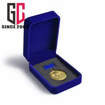 15 Years Factory Custom  Zinc Alloy Security  Award Medal with Velvet Box