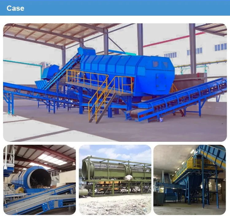 China stationary compost trommel screen widely use for topsoil, sand, gravel, aggregate, municipal waste
