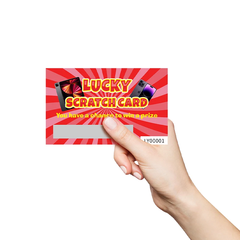 Eco-Friendly Scratch Ticket for Marketing Gift Lucky Draw Digital Printing Free Design Scratch off Card