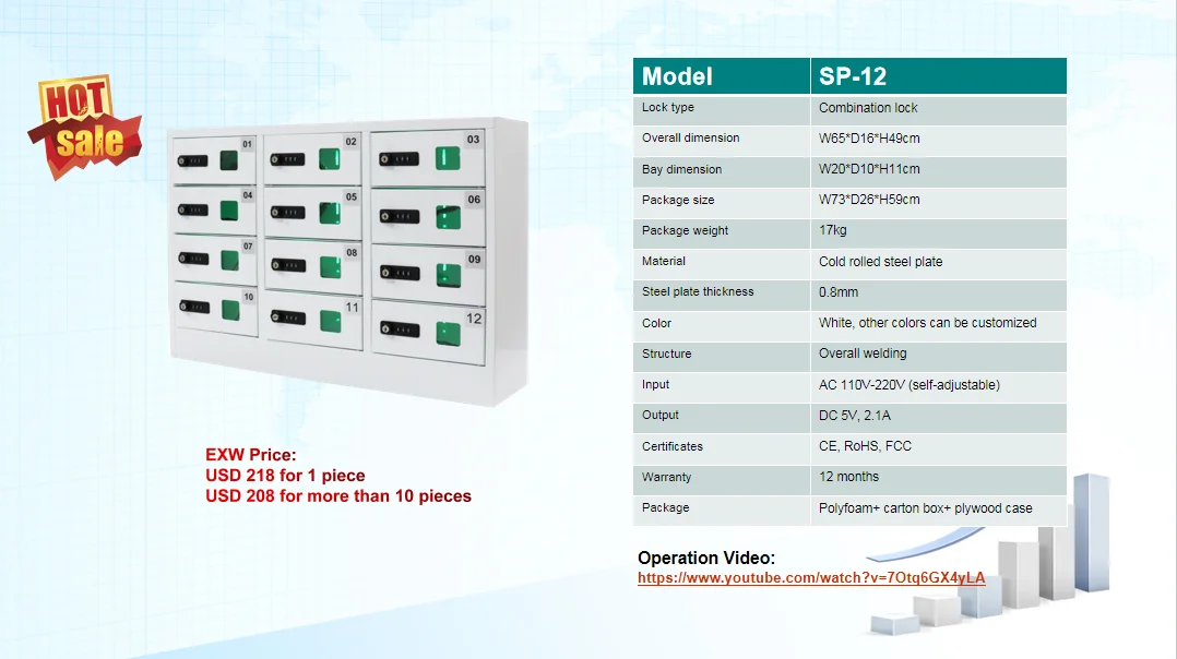 Trending Machine 12 Bay Fast Phone Charging Locker Mobile Phone Power