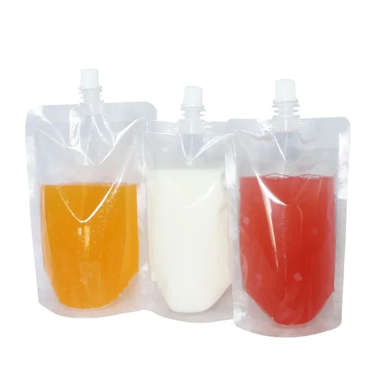 30 Pochettes à Boisson Transparentes 250 Ml Avec Bec Verseur - Anti-fuite, Rechargeables, Pour Festivals Ou Voyage - 10