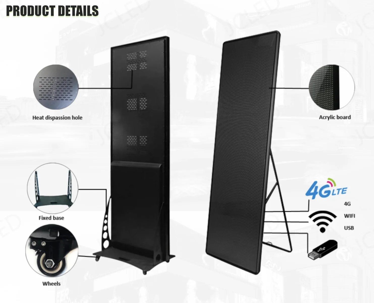 50 Inch Battery Digital Advertising Screens Touch Screen Kiosk High ...