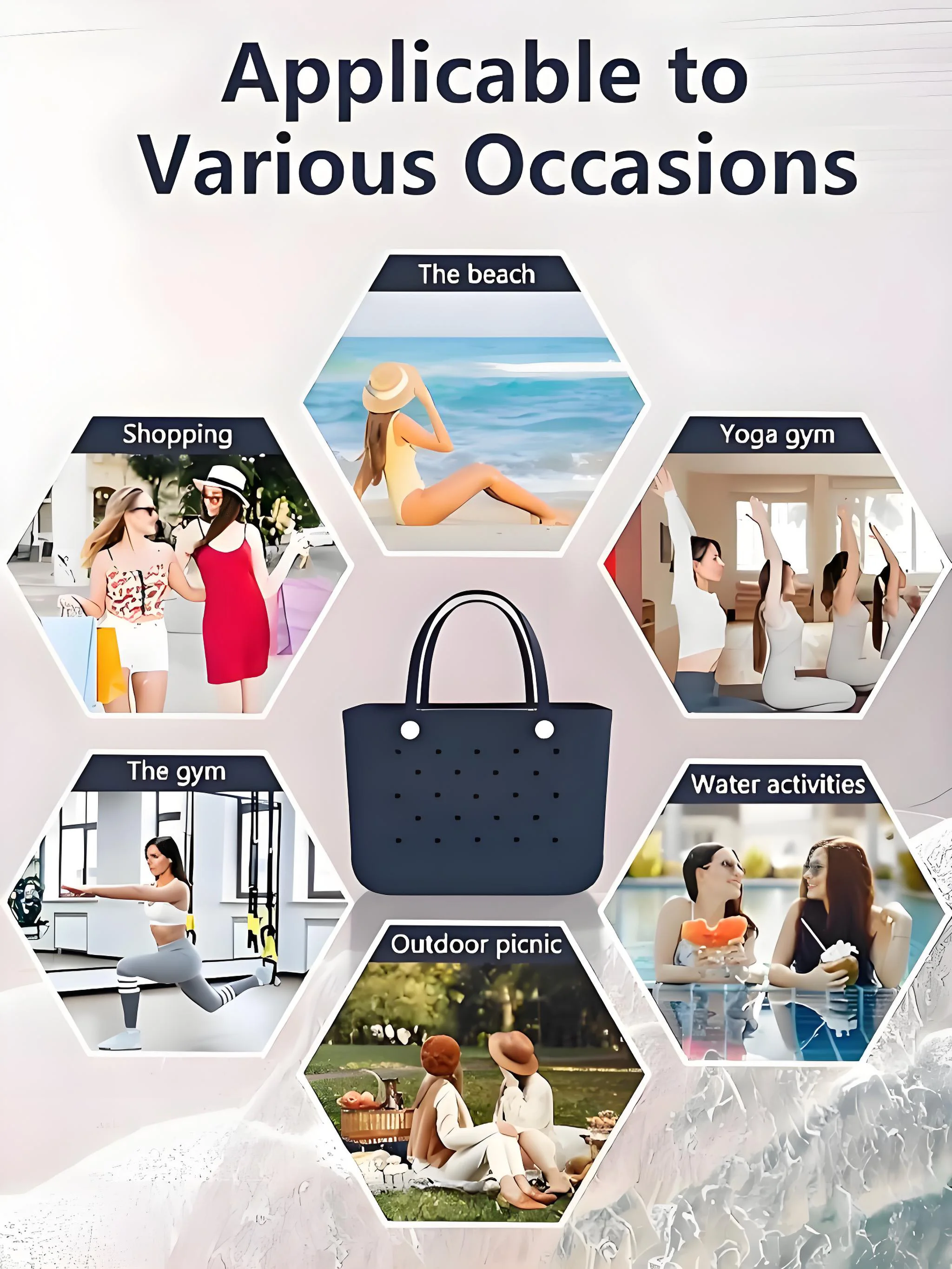 ZHUONING Middle Size 38*13*32cm 2024 New Luxury Handbags for Women Beach Bag Eva Eva Bag Beach Bag