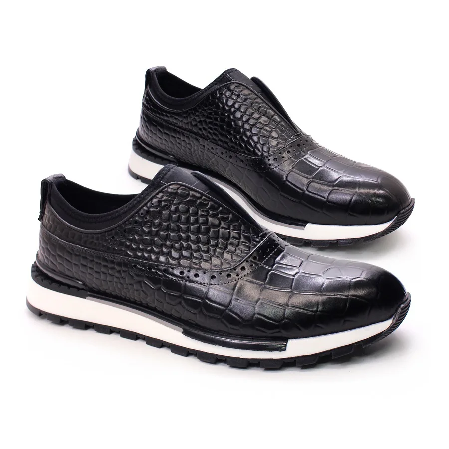 Sh12333a Pure Leather Men Sneakers 2023 High End Sneakers Shoes 47