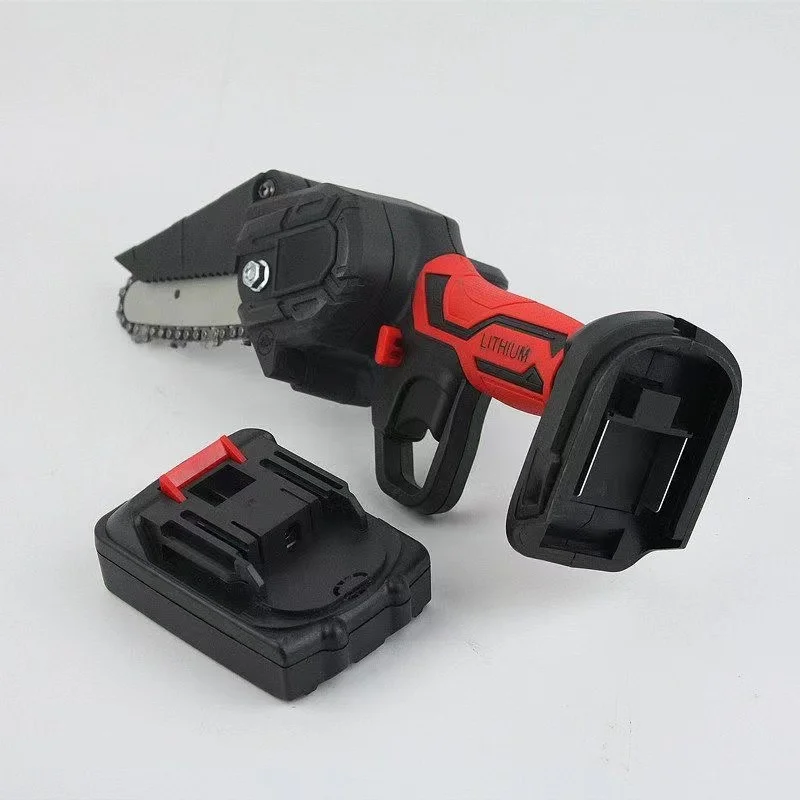 Портативная беспроводная цепная пила, 6 дюймов, 21 в, с литиевым аккумулятором, электрические ножницы для обрезки двора