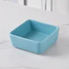 Small square plate, light blue