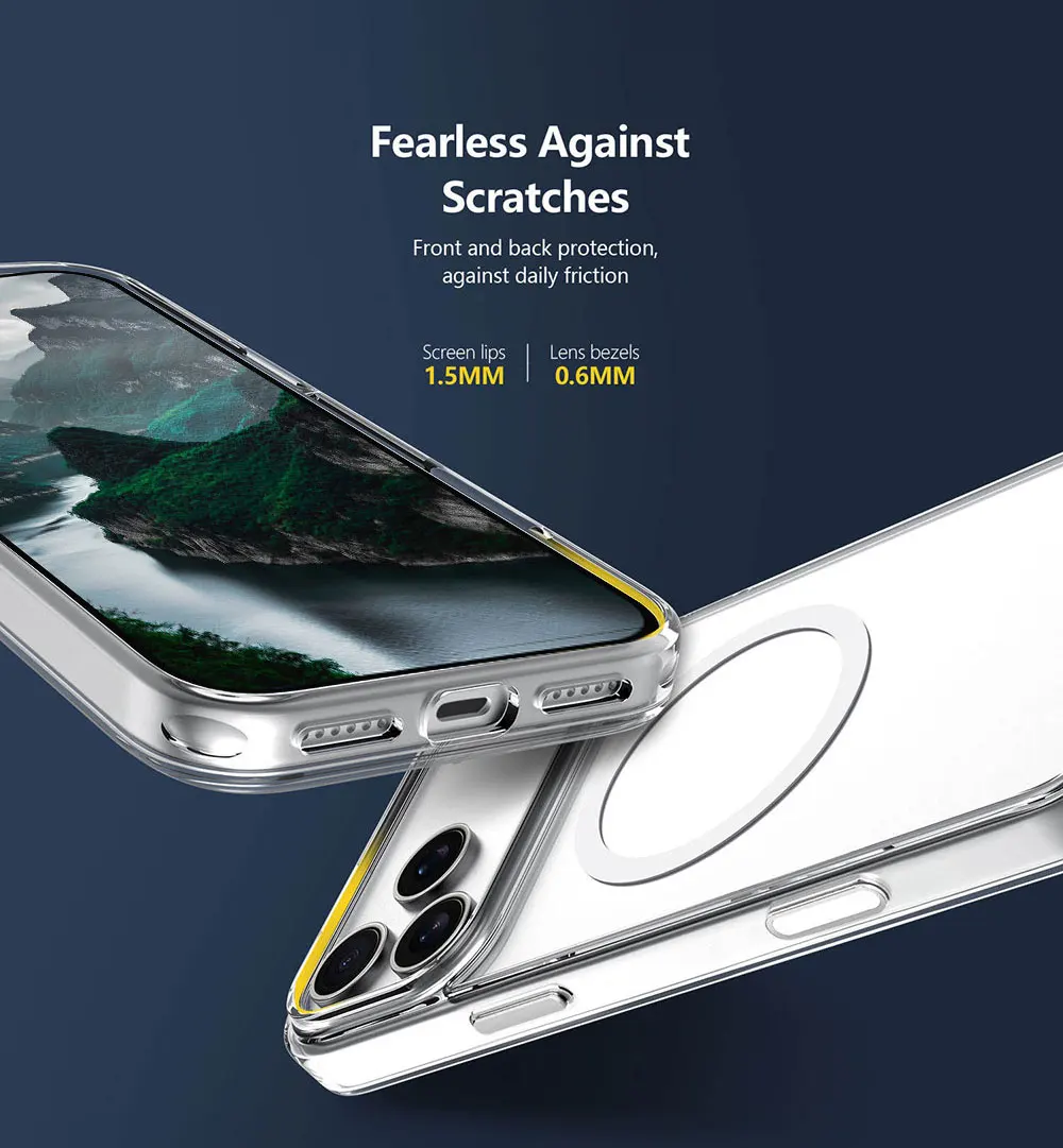 product laudtec magnetic for iphone 17 case clear non yellowing protective shockproof bumper transparent for iphone 2025-4