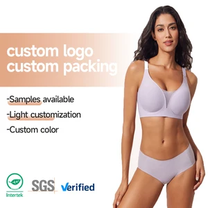 European American Plus-Size Seamless Comfortable Bra Trade Adjustable Side Breast Support Anti-Sagging