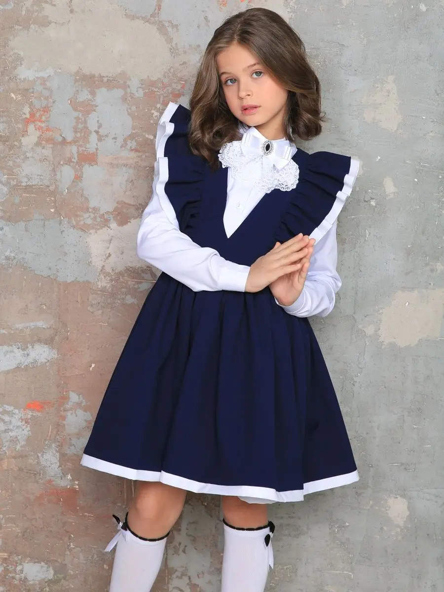 Custom Navy Blue Black Uniform Dress 4t 5t 6t 7t 8t School Jumpers For ...