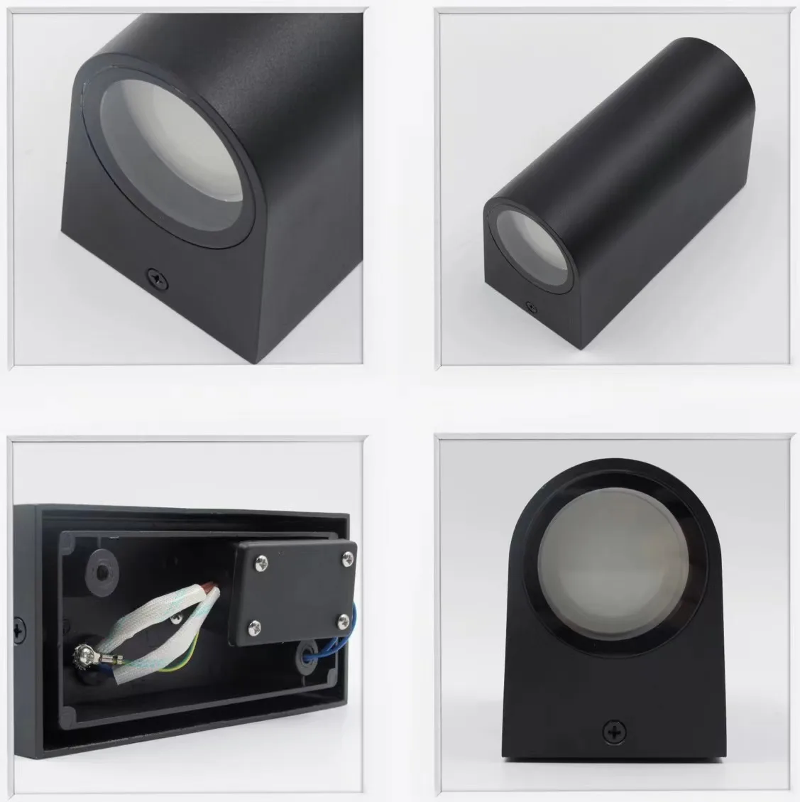 Aluminum outdoor wall lights exterior wall mounted up down round GU10 light with best price