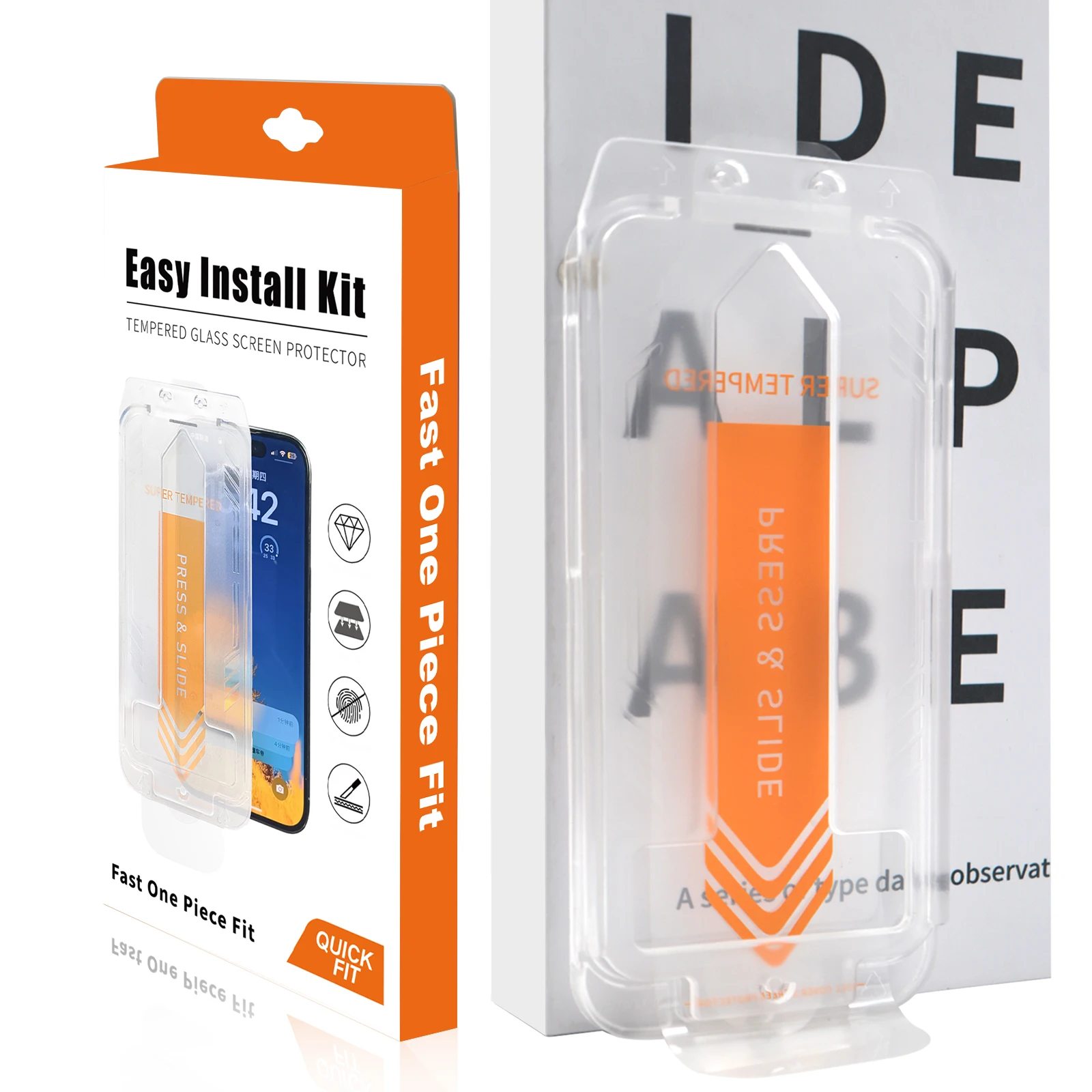 9H 2.5D Tempered Glass Screen Protector Case Easy Applicator Install Box Magic John Screen Protector for Iphone 13 14 15 Pro Max