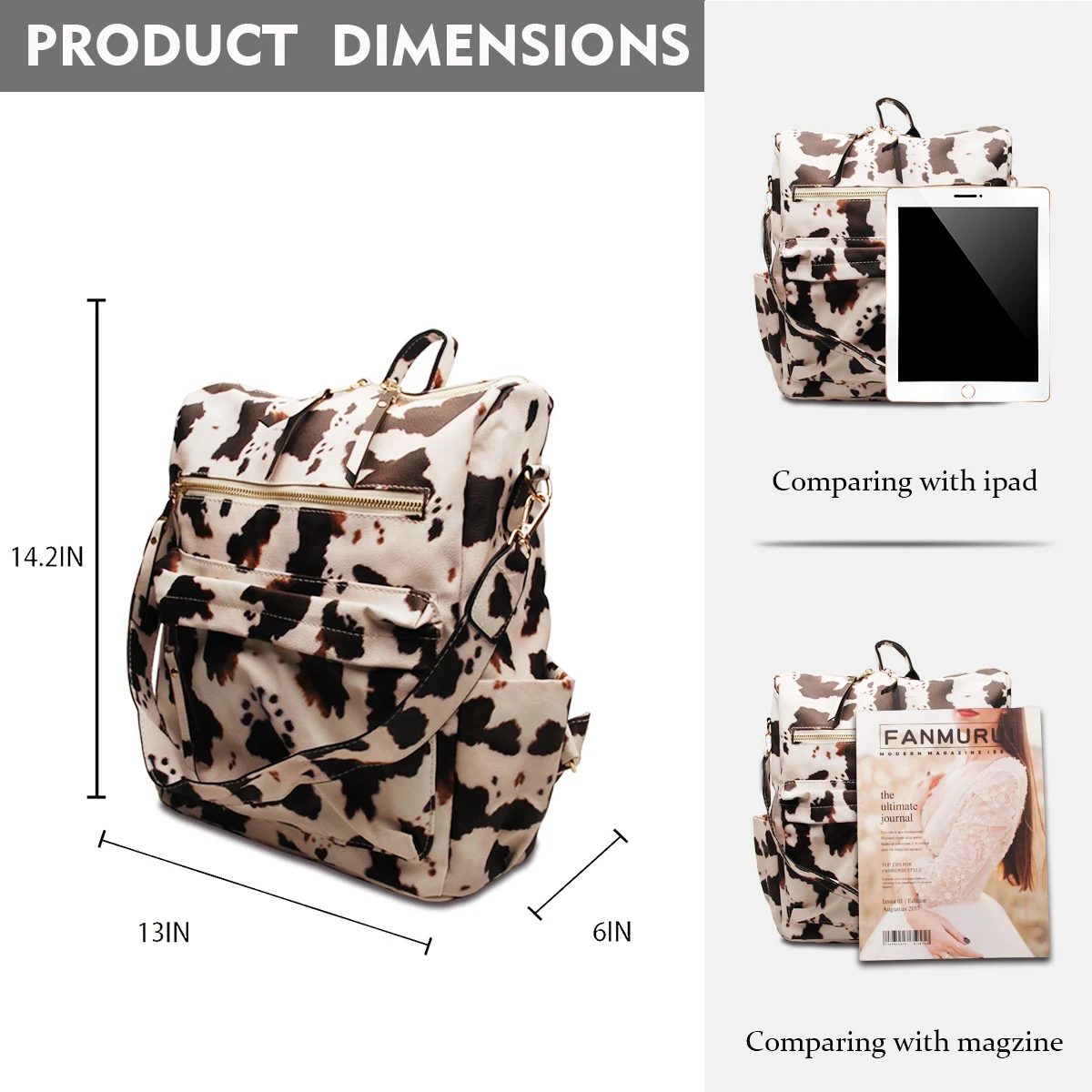 monogram leather backpack purse