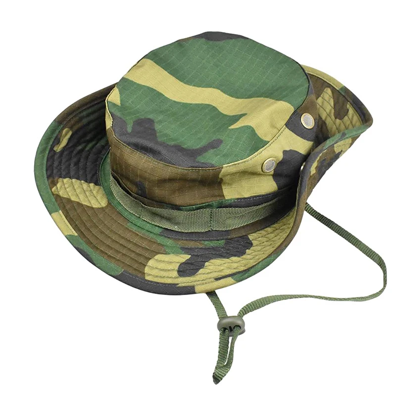 Mkas Outdoor Camo Tactical Boonie Hat For Men Boonie Fishing Fisherman ...