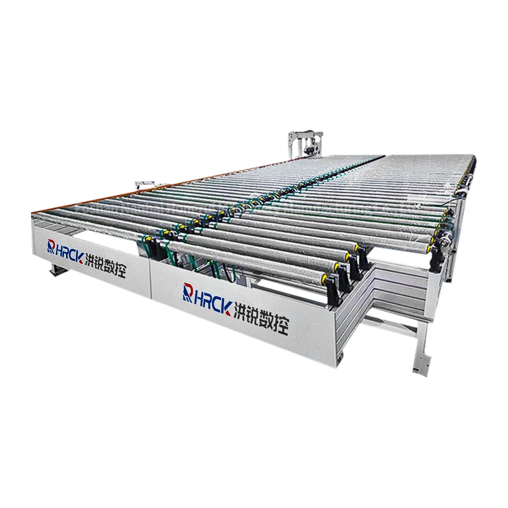 Hongrui Automatic Production Powered Roller Conveyor Connection of 2 Same Direction Edgebanding Machine OEM with CE Certificate