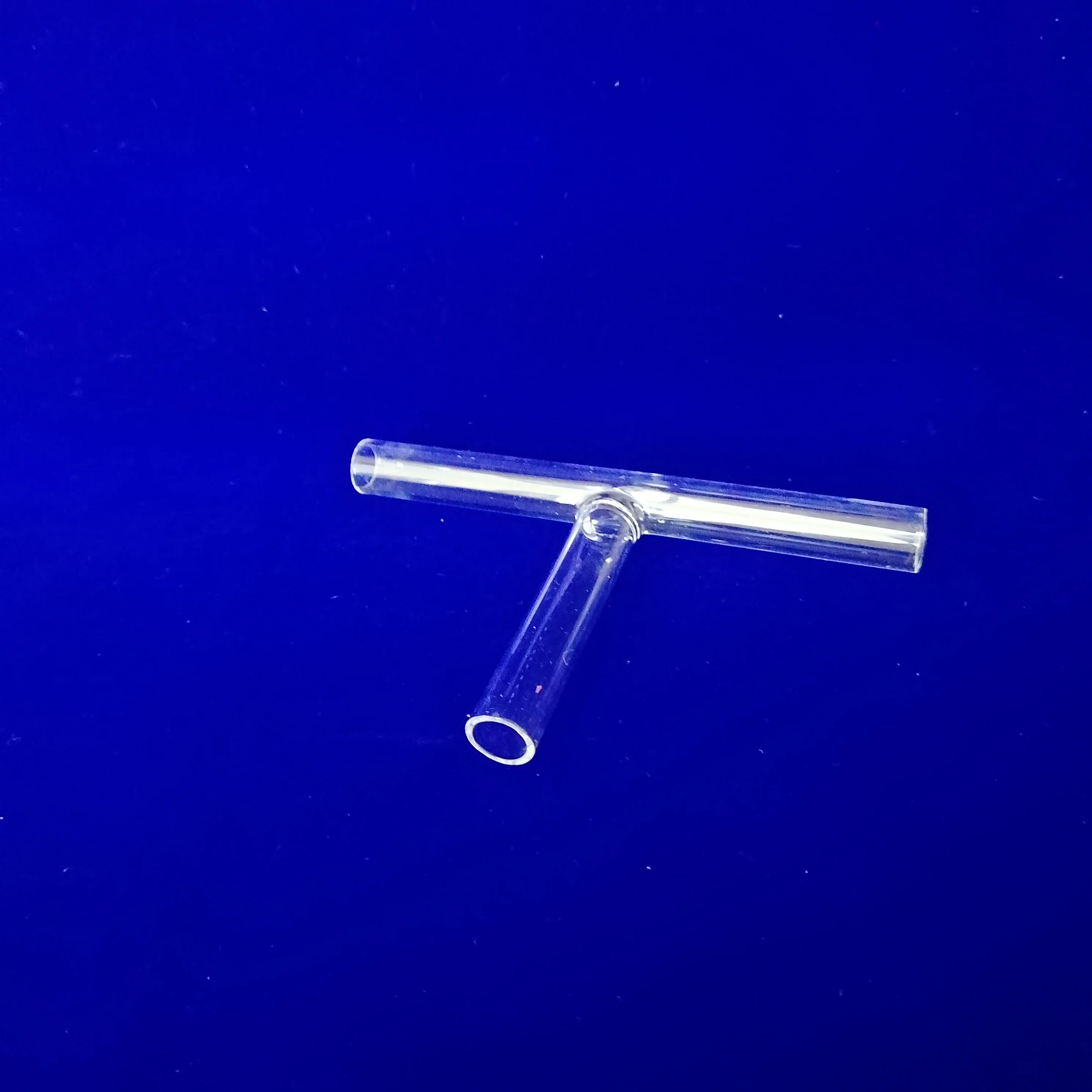 Customized Transparent T Shape Borosilicate  Glass Tube Quartz Tube
