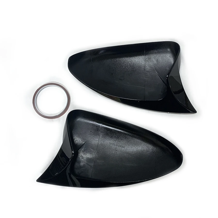 product pair ox horn style rearview mirror cover caps for chevrolet cruze 2009 2010 2011   2012 racing sports style car body accessories-7