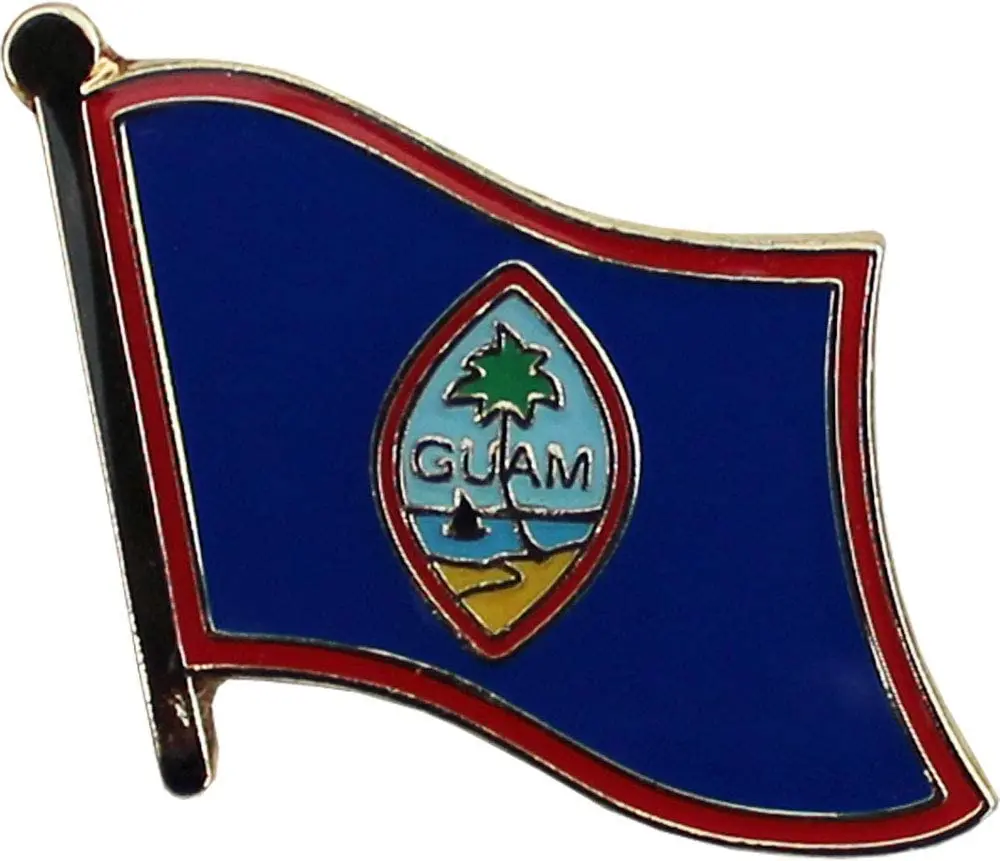 Guam Pin Country Pin Use Glue Dropping Process and Material Is Zinc Alloy Clothes Wear Decoration