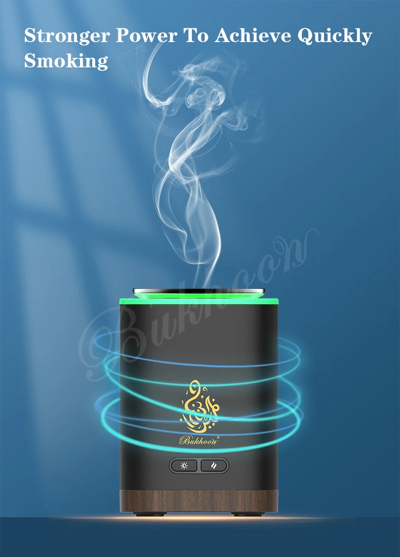 2023 New Arrival Oud Wood Bakhoor Arabic Led Electronic Incense Burner