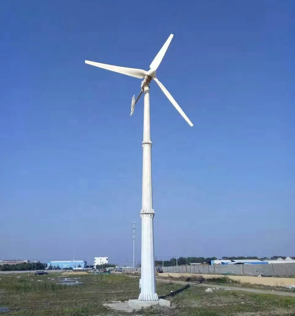 Système d'éolienne 5kw, système de production d'énergie éolienne autonome, générateurs d'éoliennes triphasés monophasés hors réseau