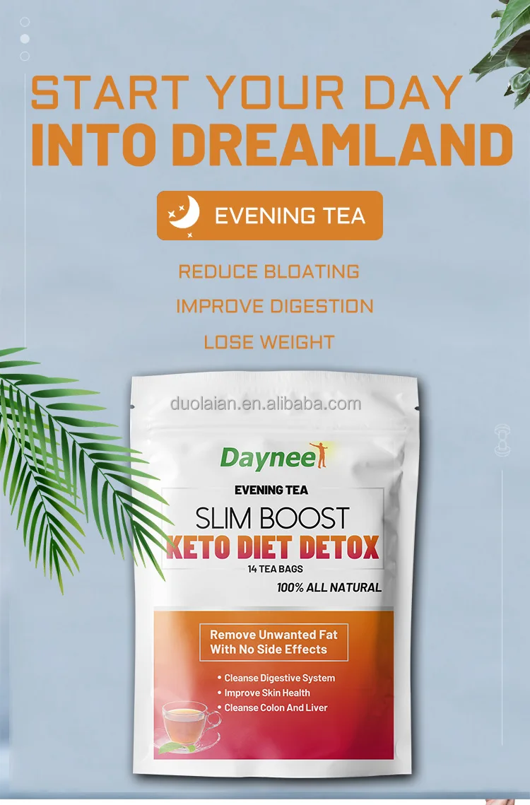 Natural Slim Tea Boost Keto Diet Organic Colon Cleanse Reduce Bloat