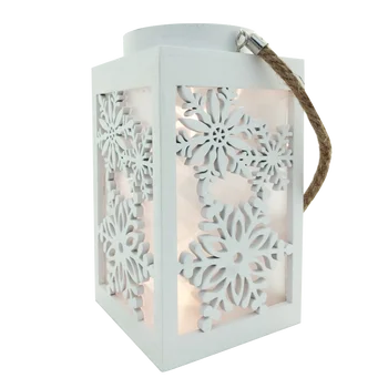 Exquisite Christmas Wind Lamp Ornament  Snowflake Night Lights Portable Xmas Lantern Table Scene Interior Decoration for Houses