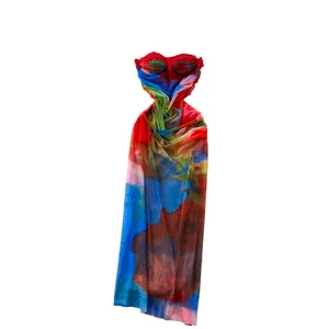 Customize Women's Summer New Casual Solid Breathable Knitting Natural Waist Sexy Strap Slim A-Line Midi Dress