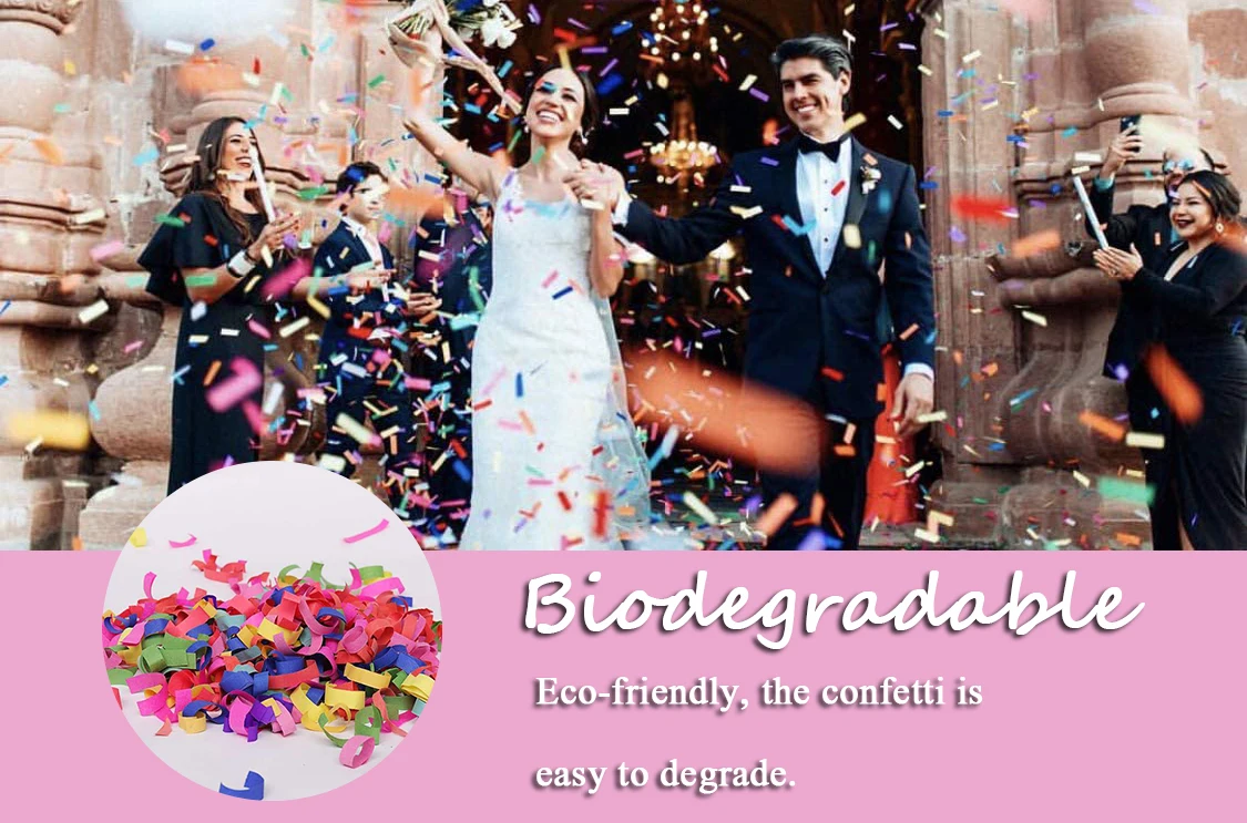 Rainbow Wedding Biodegradable Confetti Cannon, 24cm Wedding Confetti Wedding  Decorations, Party Confetti, Wedding Guest Confetti - Etsy, image size:1125x743