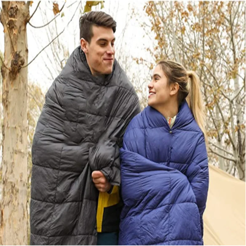 Comfortable Nylon Polyester Adults' Sleeping Bag Envelope Style with Cotton Filling for Winter and Summer Cold Weather
